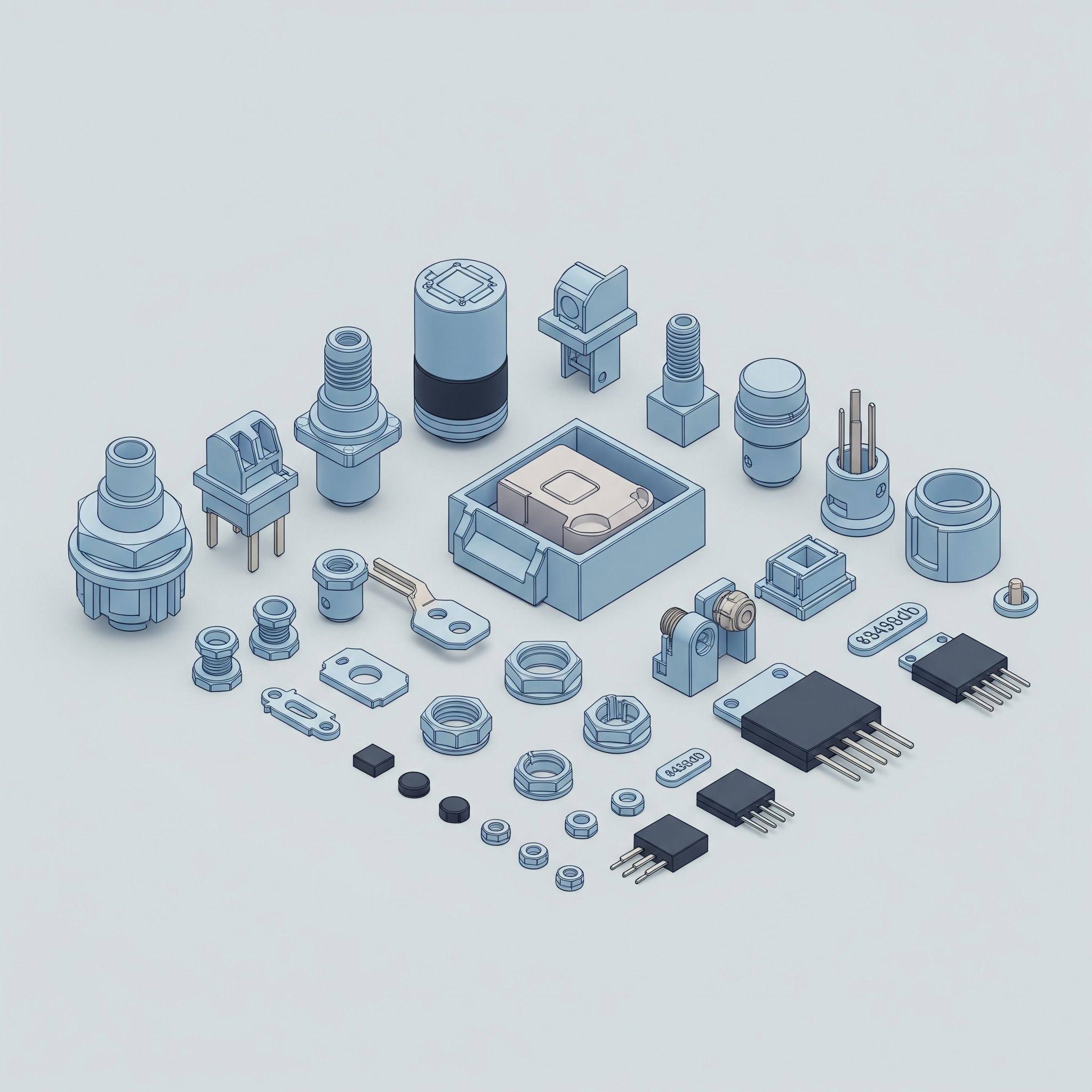 Автомобильные компоненты, датчики, клеммы, коммутация, крепёж, транзисторы